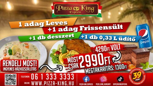 Pizza King 7 - Extra menü - Szuper ajánlat - Online rendelés